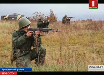 Белорусские пограничники провели тактические учения на военном полигоне "Гожский"