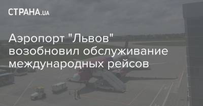 Аэропорт "Львов" возобновил обслуживание международных рейсов