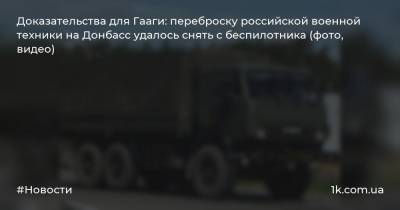 Доказательства для Гааги: переброску российской военной техники на Донбасс удалось снять с беспилотника (фото, видео)