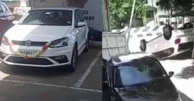Новый Volkswagen Polo разбили через несколько секунд после покупки