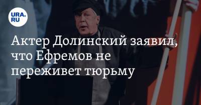 Актер Долинский заявил, что Ефремов не переживет тюрьму