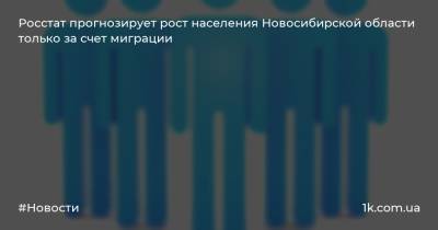 Росстат прогнозирует рост населения Новосибирской области только за счет миграции