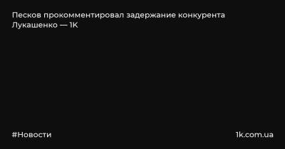 Песков прокомментировал задержание конкурента Лукашенко — 1K