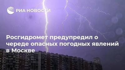 Росгидромет предупредил о череде опасных погодных явлений в Москве