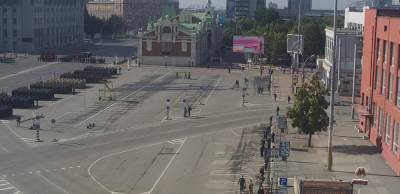 После репетиции парада Победы в Новосибирске провели дезинфекцию