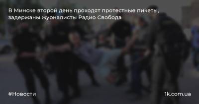 В Минске второй день проходят протестные пикеты, задержаны журналисты Радио Свобода