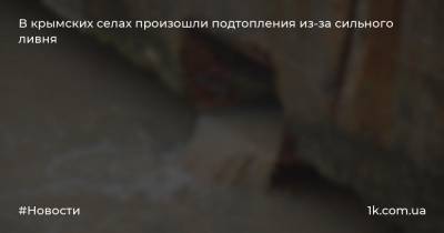 В крымских селах произошли подтопления из-за сильного ливня