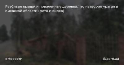 Разбитые крыши и поваленные деревья: что натворил ураган в Киевской области (фото и видео)