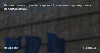 Европарламент призвал страны «Восточного партнерства» к деолигархизации