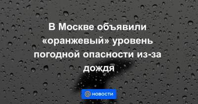 В Москве объявили «оранжевый» уровень погодной опасности из-за дождя