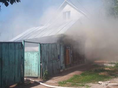 В Башкирии огонь уничтожил жилой дом