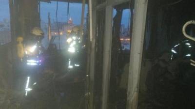В центре Киева горело здание "Киевпроекта"