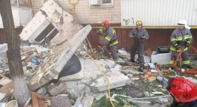На месте взрыва в киевской многоэтажке обнаружили одного погибшего (фото)