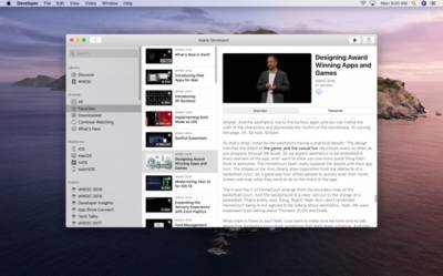 Apple выпустит Apple Developer на Mac для удобного просмотра WWDC 2020