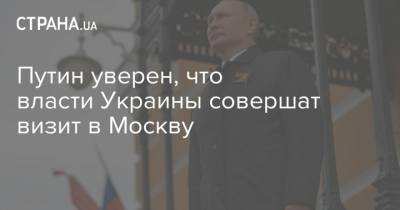 Путин уверен, что власти Украины совершат визит в Москву