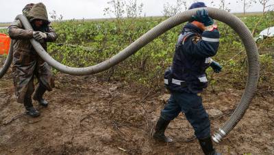 Перекачка дизельного топлива, вытекшего на электростанции в Якутии, завершена