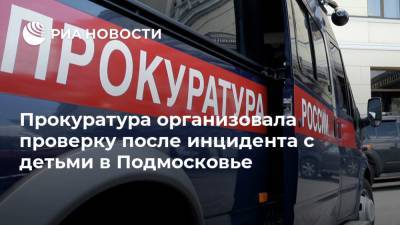 Прокуратура организовала проверку после инцидента с детьми в Подмосковье