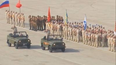 Генеральная репетиция Парада Победы прошла на авиабазе Хмеймим в Сирии