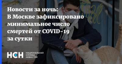 Новости за ночь: В Москве зафиксировано минимальное число смертей от СОVID-19 за сутки