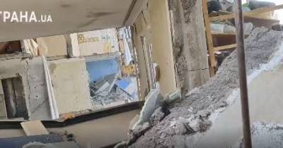 Соседи из дома в Киеве, где произошел взрыв, опубликовали видео с первыми секундами после трагедии
