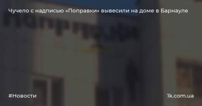 Чучело с надписью «Поправки» вывесили на доме в Барнауле