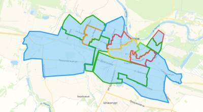Схема избирательных округов города Глазова