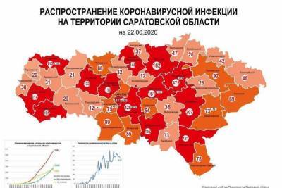 Обновлена карта распределения коронавируса в Саратовской области