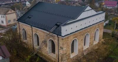 Обновленный вид синагоги в Остроге показали с высоты птичьего полета