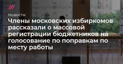Члены московских избиркомов рассказали о массовой регистрации бюджетников на голосование по поправкам по месту работы