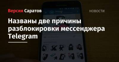 Алексей Волин - Названы две причины разблокировки мессенджера Telegram - nversia.ru - Россия