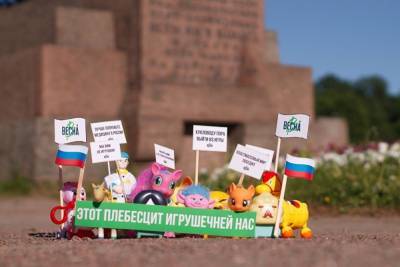 В Петербурге активисты устроили игрушечный митинг. Акцией заинтересовался угрозыск