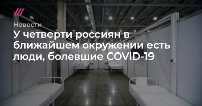У четверти россиян в ближайшем окружении есть люди, болевшие COVID-19