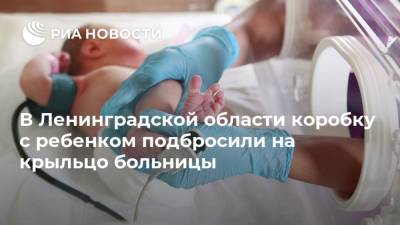 В Ленинградской области коробку с ребенком подбросили на крыльцо больницы