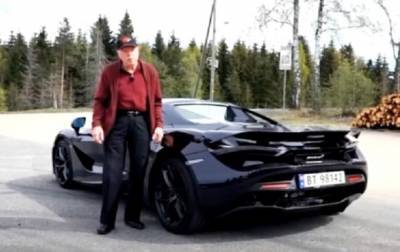 Норвежец купил себе на 78-летие суперкар McLaren