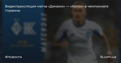Видеотрансляция матча «Динамо» — «Колос» в чемпионате Украины