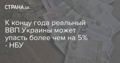 К концу года реальный ВВП Украины может упасть более чем на 5% - НБУ