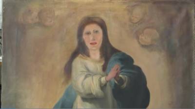 Реставратор обезобразил Деву Марию на копии картины Мурильо
