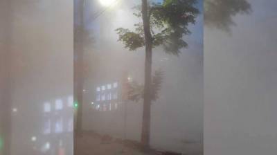 Пыльная буря накрыла воронежский проспект Революции из-за ремонтных работ
