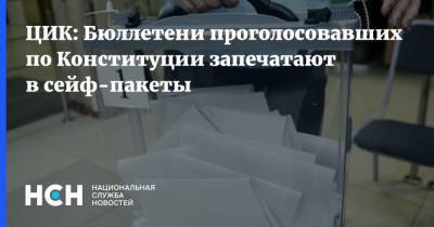ЦИК: Бюллетени проголосовавших по Конституции запечатают в сейф-пакеты