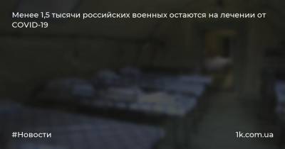 Менее 1,5 тысячи российских военных остаются на лечении от COVID-19