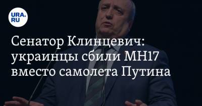 Сенатор Клинцевич: украинцы сбили MH17 вместо самолета Путина