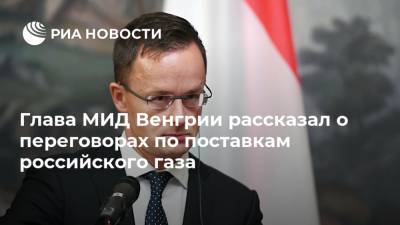 Глава МИД Венгрии рассказал о переговорах по поставкам российского газа