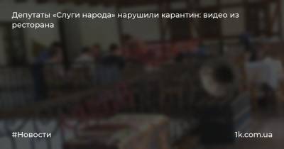 Депутаты «Слуги народа» нарушили карантин: видео из ресторана