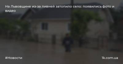 На Львовщине из-за ливней затопило село: появились фото и видео