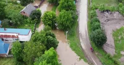 На Закарпатье сняли масштабные наводнения с высоты птичьего полета