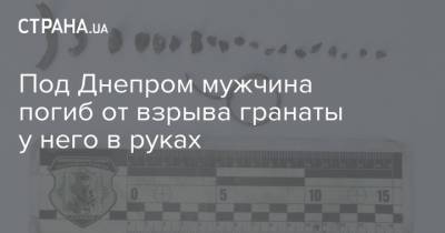 Под Днепром мужчина погиб от взрыва гранаты у него в руках - strana.ua - Днепропетровская обл.