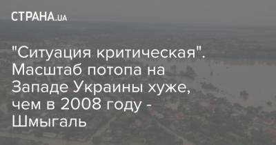 "Ситуация критическая". Масштаб потопа на Западе Украины хуже, чем в 2008 году - Шмыгаль