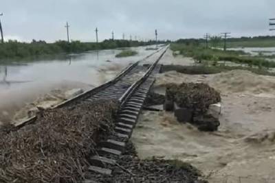 В Ивано-Франковской области потоки воды смыли железнодорожные пути