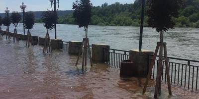 В Винницкой области зафиксировали первые паводки: видео затопленной набережной в Могилев-Подольском