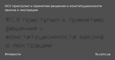 Александр Литвинов - КСУ приступил к принятию решения о конституционности закона о люстрации - 1k.com.ua - Украина